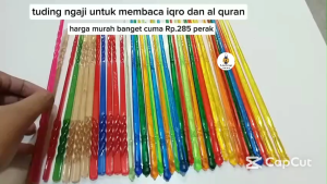 TUDING Ngaji Alat Perlengkapan Mengaji Stik Penunjuk Membaca Iqro dan Al quran