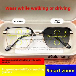 JIFANPAUL | Multifocal Photochromic Auto-Focus Anti-Blue Light UV Protection Reading Glasses