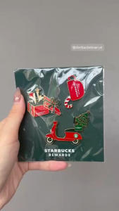 |CHÍNH HÃNG| SET HUY HIỆU CÀI STARBUCKS CHRISTMAS