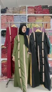 MAHARANI DRESS M L XL - Gamis Moscrepe dengan Lengan Panjang dan Berbagai Ukuran (NO BRAND)