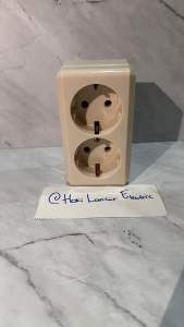[CREAM] Stop Kontak 2 Lubang Broco Cream - SNI Terminal Broco original