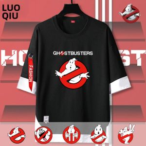 LUOQIU | Ghost Movie Peripheral False Two-Piece Mens Tee