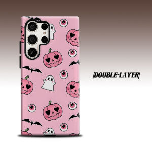 BILIBILI | pink halloween cute For Samsung Galaxy S26 S25 S24 A56 A36 Dual Layer Luxury Fashion Full Lens Protective Case