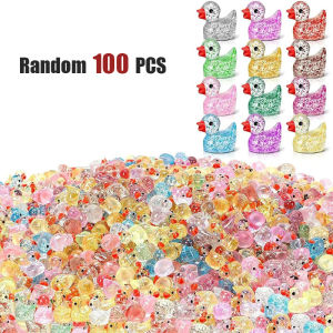 ~Glitter Miniature Resin Duck Mini Tiny Ducks for DIY Garden Micro Landscape Aquarium Potted Dollhouse Decoration Decor