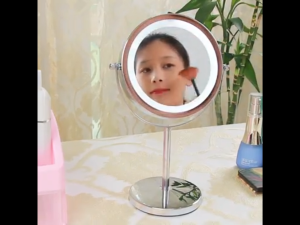 7 Inch Makeup Mirror 10X Magnifying Two-Sided LED Lighted Vanity Table Mirror