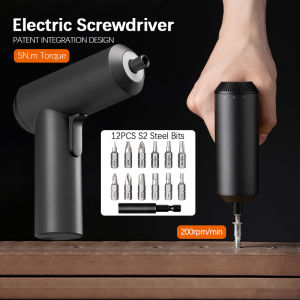 Xiaomi Mijia Wireless Electric Screwdriver Cordless Rechargeable Bits 3.6V Screw Tool 5NM High Torque Battery Electric S2 Bits (2000mAh/12 Pcs) Rechargeable Electric Screwdriver