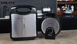 เครื่องอบขนมทรงกลม เครื่องทำโดนัทจิ๋ว สำหรับความร้อนอย่างสม่ำเสมอทั้งสองด้าน