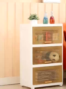 NEST Storage Cabinet Large Space Transparent Plastic Cabinet Kitchen Stackable Storage Box Cabinet Drawer
