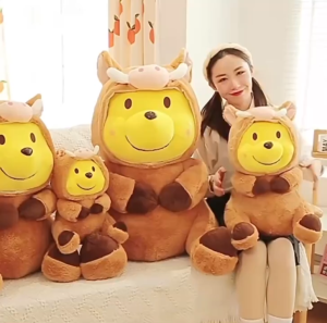 gấᴜ Bông gấᴜ Pooh đội lốt Heo cởi được nón gấᴜ áo heo hàng quảng châu y hình K3T3