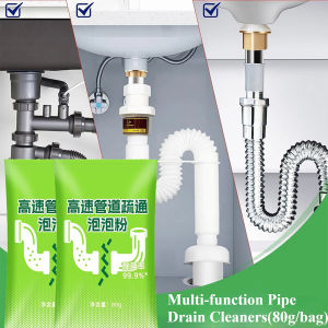 High-Speed Pipe Cleaning Agent - Oxy Bubble Powder Bag Powerful in Dissolving Grease in Kitchen Drains and Toilet Cleaning Tool