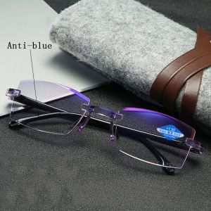 Roman Holiday Reading Glasses: Anti Blue Light & Presbyopia Comfortable Rimless Eyeglasses