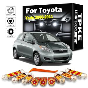 9Pcs Accessories For Toyota Yaris 2006 2007 2008 2009 2010 2011 LED Interior Map Trunk Dome Number Plate Light Kit Car Bulbs