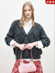 Juicy Couture | Woolen Diamond Knit Cardigan