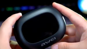 Awei T80 OWS Wireless Bluetooth Earphone for Running Air Conduction Open Ear Earbuds Ear Hook Sports Headphone Digital Display Battery Power IPX6 Waterproof