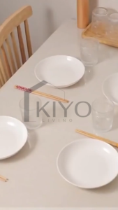 KIYO Sumpit Kayu Bambu Panjang Motif Bunga Cherry Blossom Per Pasang