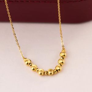 Chow Sang Sang 周生生 999 Gold Essence Shimmer Cats Eye Beads Necklace for Women 47cm 95481N Price-by-Weight 3.74g Gold