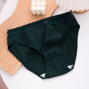 Ladies Mid-Waist High-Slit Briefs Breathable Pure Cotton Comfortable Underwear Triangle Panties plus Size  And Lightweight