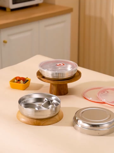 304 Double Layer Stainless Steel Plate 18x5cm