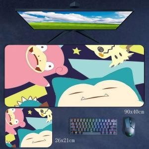 Potdemiel | Dễ Thương Pikachu Squirtle Pokemon Miếng Lót Chuột Cao Su Chống Trơn Trượt Để Bàn Chơi Game Miếng Lót Chuột Cho Máy Tính Esports Nam