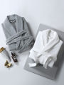Pure Cotton Hotel Bathrobe Long Women's Style Absorbent Towel Material Couples Robe Sleepwear Adult Size Home Textile. 