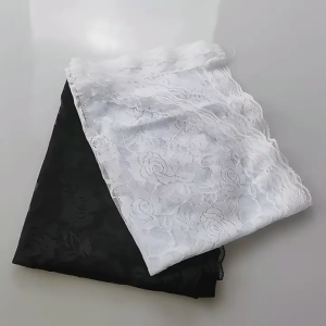 Mantilla Kerudung Katolik - Kerudung Misa & Doa Lace Renda Veil Pendek Single Layer untuk Ibadat Gereja dan Acara Formal