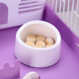 Ceramic Bird Feeder Parrot Food Basin Anti-splash Feeding Tray Pekin Duck Peony Food Dish for Pet Birds Tiger Skin Pattern