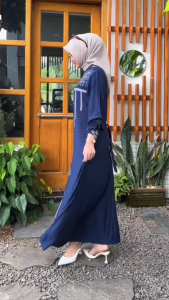 Gamis Twill Kombinasi Etnik: Desain Elegan & Unik