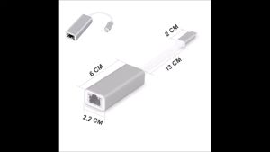 Adapter USB Type C ra Ethernet RJ45 Tặng 1 khóa dây 4 số