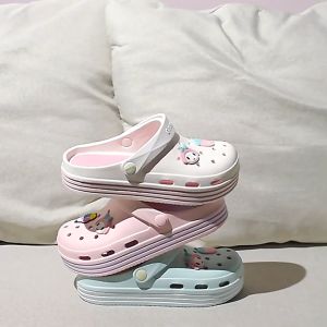 Coss Sandals For Women On Sale Clog Shoes For Lady Cute Cartoon Korean Fashion Flat Sandals With Jibbitz