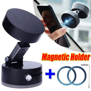 Car Double Sided Suction Cup Magnetic Phone Holder Lazy Multi-functional Foldable Storage Holder Vacuum Suction Phone Holder