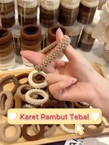Alobeauty - Karet Rambut Tebal Elastis Elastic Thick Hair Ties Ikat Rambut Wanita Premium