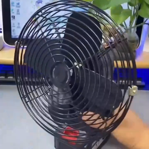 8 Inch Rechargeable Metal Desk Fan Dual Power Wireless & DC Plug In Lithium Battery Fan Long Lasting Battery Portable Fan for Camping Stall Dorm Outdoor Use