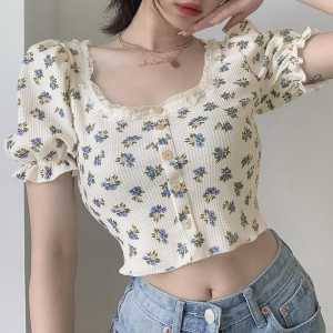 LEONNA - FATIN BLOUSE CROP TOP POLY RIB KNIT KOREAN STYLE  KEKINIAN