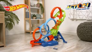 Hot Wheels Action 4-Loop Crash Out ชุดรางฮอตวีลส์ แอ็คชั่น ตีลังกา 4 ตลบ HXR70 VN