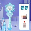 Disney Bubble Blower Machine for Girls Children's Outdoor Toy Princess Elsa Bubble Stick Windmill Kids Blow Bubbles Plaything. 