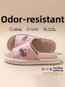 MIDANGDANG | Linen Womens New Home Indoor Slippers
