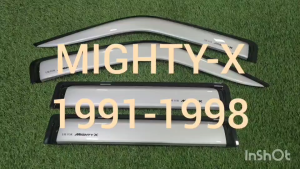 คิ้วกันสาดประตู กันสาด คิ้วประตู คิ้ว สีบรอนเงิน รุ่น 4ประตู Toyota Mighty-x Mighty x 1991 1992 1993 1994 1995 1996 1997 1998 ใส่ร่วมกันได้ A
