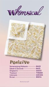 Tudung Shawlpublika MonoFlora & Whimsical . Free Brooch.