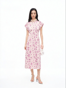 Koradior | Vacation Style Waist-Cinching Slimming Puff Sleeve Dress