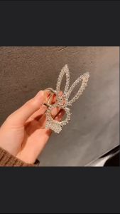 F4 Jepit Rambut Korea Bahan Alloy 10cm Bentuk Kelinci JUMBO Korean Bunny Metal Hair Claw OP138