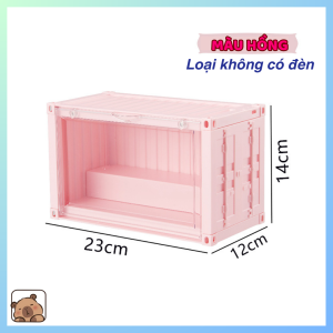 Hộp Trưng Bày Mô Hình Trưng Bày Nước Hoa Mỹ Phẩm Đèn Chiếu Sáng 360 Tích Điện Chống Bụi