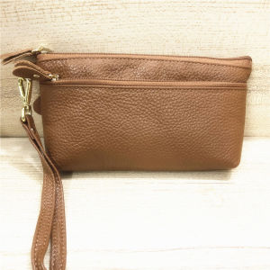 Genuine Leather Phone Wallet Key Holder Coin Purse Top Layer Cowhide Handbag Soft Square Small Size Casual Fashion Handheld