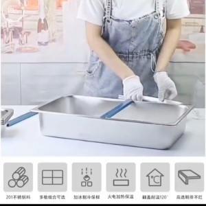 SHANBEN ถาดเสิร์ฟน้ําแข็งผลไม้ จานเสิร์ฟค็อกเทลกุ้ง จานเสิร์ฟอาหารเรียกน้ําย่อยสําหรับงานปาร์ตี้ พร้อมฝาปิดแ