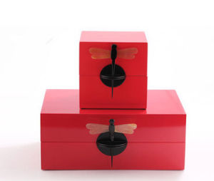 New Chinese Style Wooden Jewelry Box Home Decoration Creative Dragonfly Design Bedroom Dressing Table Decorative Accessories