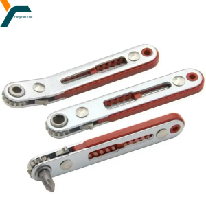 1Pc Mini Bidirection Ratchet Flat Head Wrench Elbow 6.35mm Two-way Screwdriver Cross Hexagonal Multi-function Manual Repair Tool