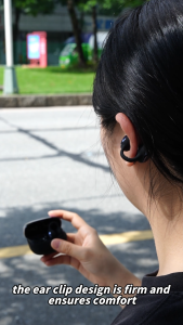 BUDI OPEN-EAR ACTIVE NOISE CANCELLING WIRELESS EARPHONE POWERFUL BASS (BLACK)