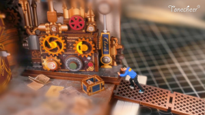 Tonecheer DIY Book Nook Clock Tower Puzzles (TQ136) DIY Miniature Dollhouse