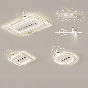 Ionizing Ceiling Fan Light Modern Minimalist Design