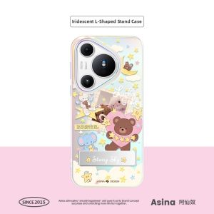 Asina | Cute Starry Doll Hidden Stand All-around Protection Case