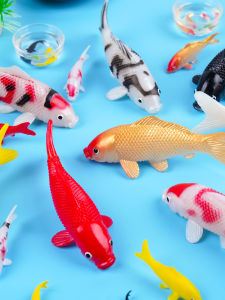 HANYIMOWAN | Red and White Koi Carp Decorative Model for Photography